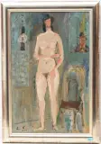 Suzanne im Bade by Adolf Herbst, 1932, oil on board, offered Jun 2024