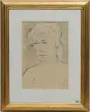Marionne by Adolf Herbst, 1959, watercolor, sold Jun 2024