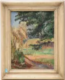 Garten Au by Hermann Huber, oil on canvas, offered Jun 2024