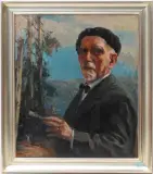 Selbstportrait by Alfred Marxer, 1935, oil on canvas, sold Jun 2024