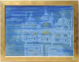 Die Nacht senkt sich über den Markusplatz by Albert Rüegg, 1973, oil on canvas, sold Jun 2024