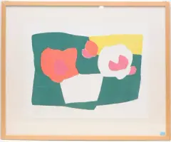 Rosen by Ferdinand Gehr, color woodcut, sold Jun 2024