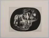 Zerbrechlich by Lill Tschudi, woodcut, offered Jun 2024