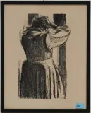 Femme se coiffant by Edouard Vallet, 1918, lithograph, sold Jun 2024