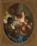 Kopie Römische Matronen bringen der Juno Opfergaben dar by Giovanni Battista Tiepolo, oil on canvas, sold Mar 2024