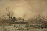 Winterlandschaft by Adolf Stademann, oil on board, sold Mar 2024