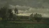 Paysage après l'orage by Charles-François Daubigny, oil on board, sold Mar 2024