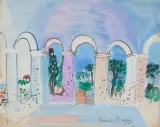 Terrasse aux Arcades à Vallauris by Raoul Dufy, 1927, gouache, offered Mar 2024