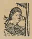 Minette by Max Beckmann, 1922, drypoint, offered Mar 2024