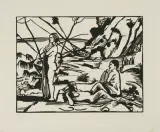 Am Strand by Erich Heckel, 1929, woodcut, offered Mar 2024