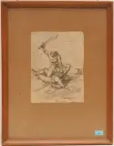 Mythologische Kampfszene by Giuseppe Cammarano, watercolor, offered Mar 2024