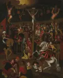 Nachfolger Golgata by Louis de Caullery, oil on canvas, sold Mar 2024