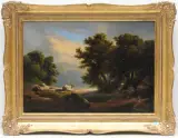 zugeschrieben Waldszene mit Blick auf einen See by Francis Danby, 1863, oil on canvas, offered Mar 2024