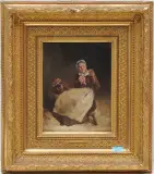 Die Trinkerin by Norbert Goeneutte, oil on panel, offered Mar 2024