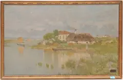 Lagune von Venedig by Giuseppe Miti Zanetti, 1892, oil on canvas, sold Mar 2024