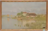 Lagune von Venedig by Giuseppe Miti Zanetti, 1892, oil on canvas, sold Mar 2024