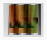 Cromointerference manipulable by Carlos Cruz-Diez, 1995, color screenprint, sold Sep 2026