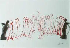 Fallen Angel by Arman, 1977, color screenprint, offered Jun 2026