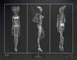 Sil Triptych by H. R. Giger, 1995, color screenprint, sold Dec 2025
