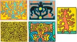 Growing # 1-5 by Keith Haring, 1988, color screenprint, sold Jun 2025