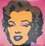 nach "Marilyn Monroe by Andy Warhol, color screenprint, sold Dec 2024