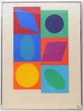 Geometrische Formen by Victor Vasarely, color screenprint, offered Sep 2024