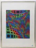 Konkrete Komposition by Victor Vasarely, color screenprint, sold Sep 2024
