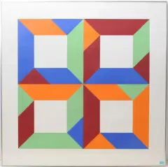 Presenza grafica by Max Bill, 1971, color screenprint, sold Sep 2024