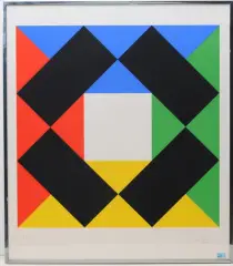 Ohne Titel by Max Bill, 1972, color screenprint, sold Sep 2024
