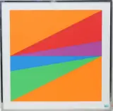 Aus: "9x5 Konkret" (orange) by Max Bill, 1973, color screenprint, sold Sep 2024