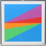 Aus: "9x5 Konkret" (blau) by Max Bill, 1973, color screenprint, sold Sep 2024