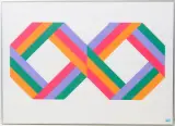Zwei Oktagone by Max Bill, 1976, color screenprint, sold Sep 2024