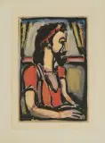 Christus (de profil) by Georges Rouault, 1936, color aquatint, sold Jun 2024