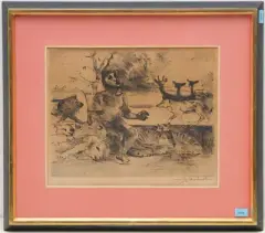 Orpheus by Lovis Corinth, 1919, etching, sold Mar 2024