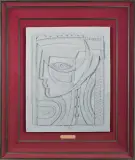 Lady of Crete by Anthony Quinn, 1985, pencil, sold Mar 2024