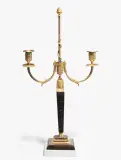 Frankreich, um 1900 by Kerzenleuchter "Retour d'Egypte", bronze, sold Mar 2024