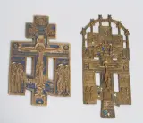 Russisch, 19.Jh by Lot: 2 Metallikonen "Hauskreuz", bronze, sold Mar 2024