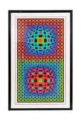 Ionau by Victor Vasarely, serigraph, sold Jan 2023