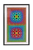 Ionau by Victor Vasarely, serigraph, sold Jan 2023