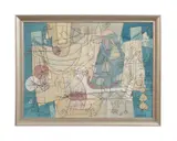 Untitled by Stanley Bate, oil on canvas board, sold Jan 2023