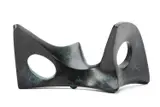 Abstract Twisted Geometric Shape by Charles Strain, bronze, sold Jan 2023