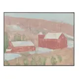 Barn with Pond," 1980/81 by Chris Lloyd, oil on masonite, sold Jan 2023