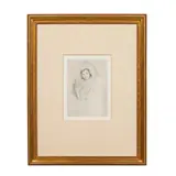 Margot Wearing A Bonnet" (No. 1) by Mary Cassatt, circa 1902, drypoint etching, sold Jan 2023