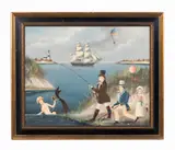 Summer Catch by Ralph Eugene Cahoon Jr, oil on board, sold Jan 2023