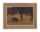Mahmoud Filly by Vaughn Flannery, oil on canvas board, sold Jan 2023