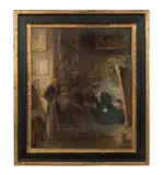 Untitled by Henri E. Francois Morisset, oil on canvas, sold Jan 2023