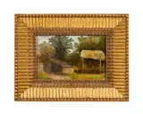 untitled by Likely William E. Bates, 1879, oil on board, sold Jan 2023