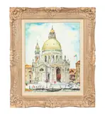 Venice by Ben Shute, 1974, watercolor on paper, sold Jan 2023