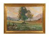 Untitled by Albero Ghedini, pastel on board, sold Jan 2023