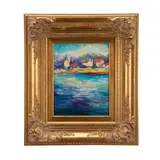 Across The Pond by Diane Tigue, oil on canvas, sold Jan 2023